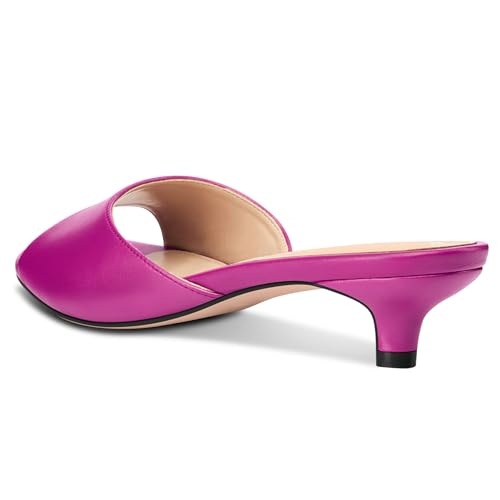 Image of TNYNFBEB Womens Low Kitten Heel Open Toe Sandals Mules Shoes Slingback Prom Party Dress Summer 1.4 Inches Heels