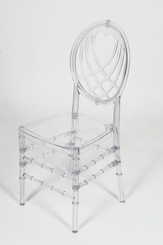 Biscottini Sedie in Policarbonato Trasparente - Sedia Cucina Impilabile 40x41x94 - Sedie Impilabile Sala da Pranzo Camera da Letto - Sedia in Plastica da Esterno Design Elegante Cerimonie Eventi