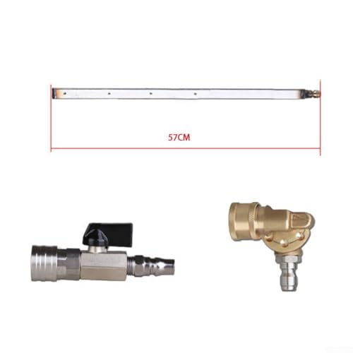 Honseadek Herramienta portátil de descarga de radiador de acero inoxidable de 4500 PSI con rotación de 180 grados para limpieza de retrolavado del radiador