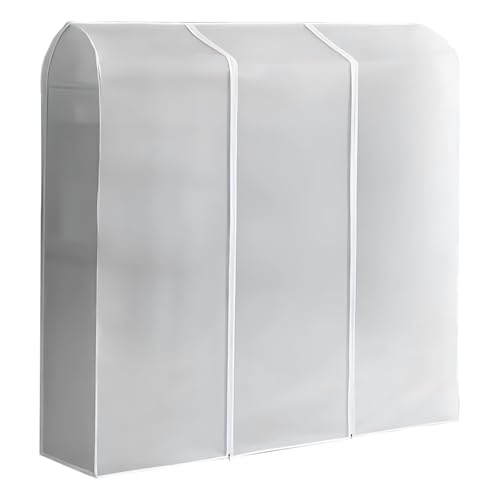 Garment Bag, 78.7 X 19.61 X 59.1 in Clothes Rack Cover, Peva, Waterproof and Dustproof, Easy Access, Half Transparent Design with Double Zipper, for Coats