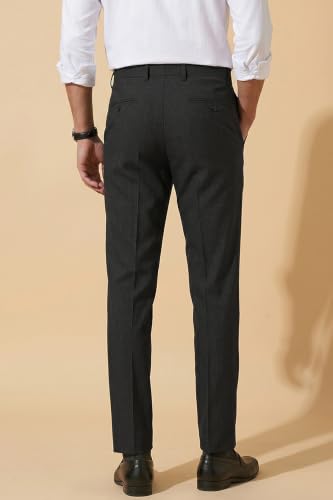 Image of Peter England Men Mid Rise Slim Work Utility Pants