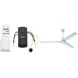 Westinghouse Industrial Ventilador Westinghouse - Ventilador industrial, color plata + mando a distancia por infrarrojos