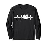 Drums Heartbeat Long Sleeve Shirt For Drummers Long Sleeve T-Shirt