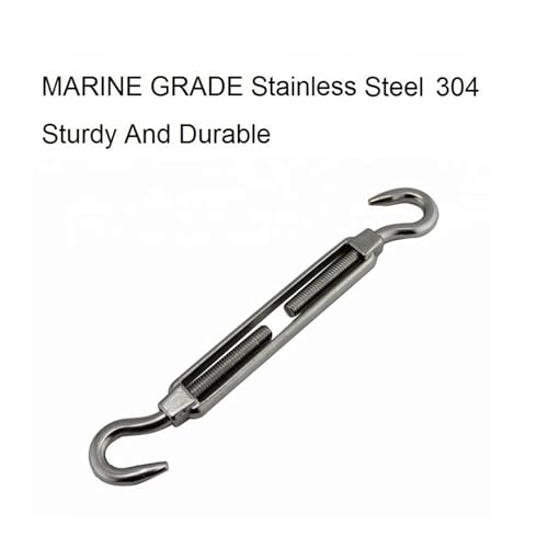Turnbuckle 10 PCS Hook Turnbuckle Stainless Steel Heavy Duty Stainless Marine miniatura 3