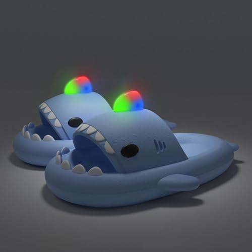 Generic Shark Slides Glow In The Dark, Summer Novelty Open Toe Slide Sandals Anti-Slip Beach Pool Shower Shoes With Cushioned Thick Sole4