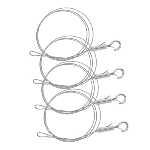 HOMSFOU 4 cables ajustables para colgar cuadros con ganchos, versátil sistema de colgar galería para fotos, arte de pared y decoraciones
