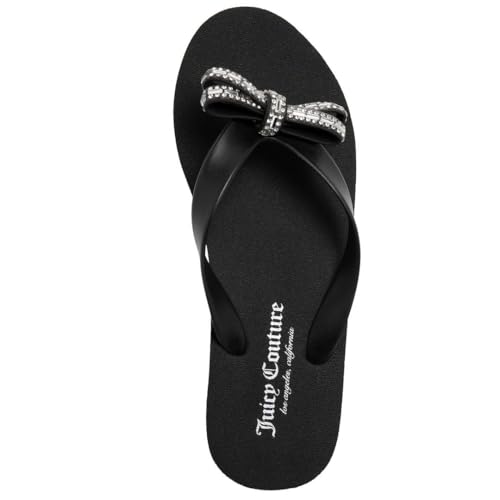 Image of Juicy Couture Women's Wedge Platform Flip Flops, Fashion Beach Sandals with Soft Footbed and Thong Style