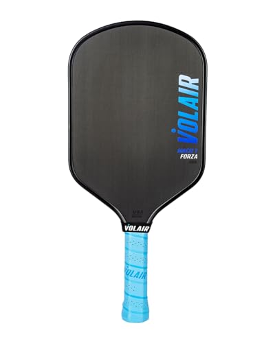 Mach 1 Forza Pickleball Paddle - Carbon Fiber Surface - Thermoformed - Foam Injected - Spin, Power, & Control - w/Headcover, Eraser, Extra Black Grip, Andiamo Band, & Sticker (16mm)