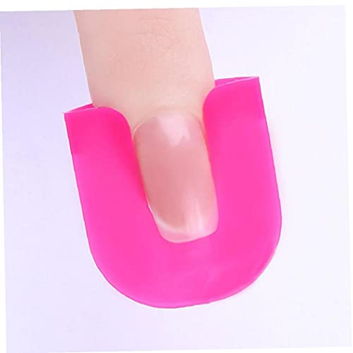 26 Stuk/Set Zacht Plastic Nail Polish Protector Spill-Proof Stickers Manicure Tool Anti Overflow Stick U Type Olie Spill… - Afbeelding 4
