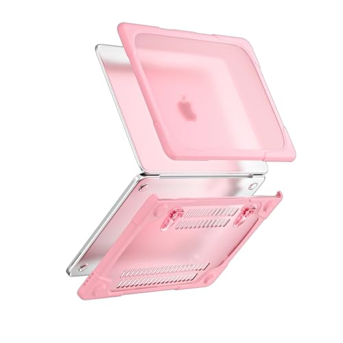 Coque MacBook Neo 13 A3404 Housse Protection Double Couche Rose Antichoc