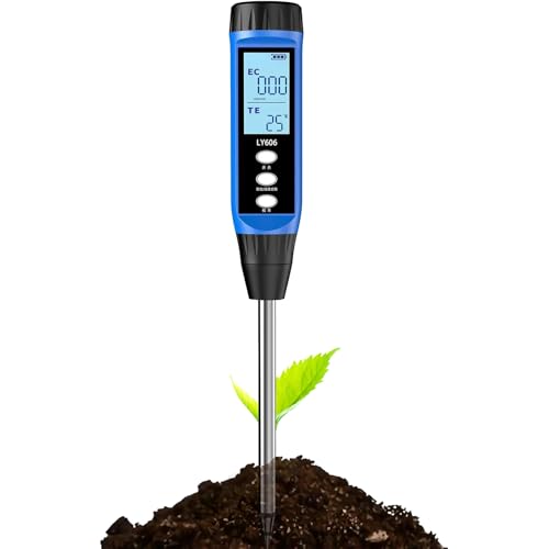 Testeur de sol EC multifonctionnel avec mesure température et écran LCD - 2