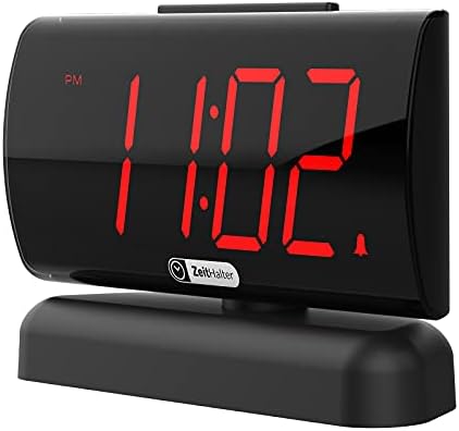 Alarm Clock Big Digits wiht Swivel Base,2 Levels Alarm Sound,2-Level Brightness Digital Clock for Bedrooms,Easy to Read, Bedside Alarm Clock,12H Format, 9 MIN Snooze,Outlet Powered, Battery Backup