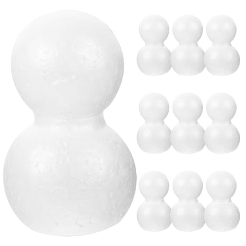 10Pcs Snowman DIY Craft Kit for Boy Girl Creative Christmas Decoration Balls for Activities and Holiday Fun