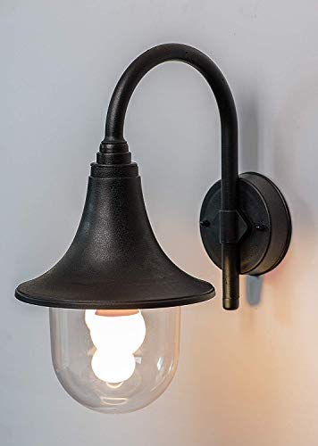 ZEYUN Vintage lámpara de pared retro industrial Loft estilo para E27 Lámpara Lámpara de pared interior/exterio, Negro, Max. 60 W