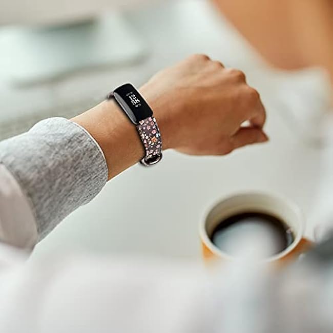 Genuine Leather Bands Compatible with Fitbit Inspire 3/Inspire 2/Inspire HR/Inspire, Classic Replacement Strap Wristband with Quick Release Women Men