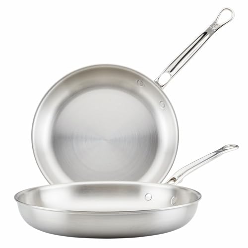 Image of Thomas Keller Insignia by Hestan - Stainless Steel Frying Pan Set, Induction Cooktop Compatible, 11'' & 12.5''