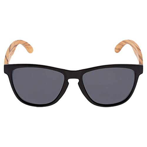 Lunettes de soleil polarisées Ocean effet bois noir mat mixte