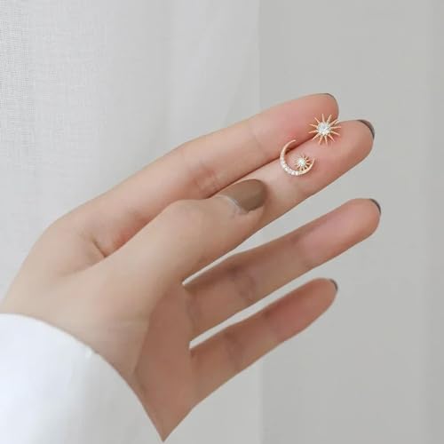 Boucles d'oreilles asymétriques Mstar clous mignons pour femme - 2