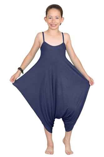Mono de tirantes delgados con drapeado Lagenlook holgado de estilo italiano