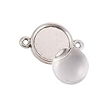 Crea tus joyas personales elegantes con este engaste. Las versiones con ojal se pegan con cabujones de tu elección y luego se utilizan como colgante para cadenas o pulseras.