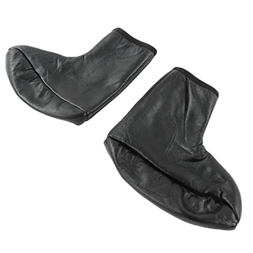 TOPINCN Leather Socks, Warm Unisex Floor Socks with Zipper, Winter Sports, Camping,Fishing,Hunting, Muslim Worship, PU Leather, Suitable for Indoor