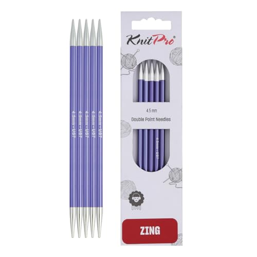 KnitPro Zing Double Pointed Needles 6 (15cm) | US Size 7 (4.5mm)