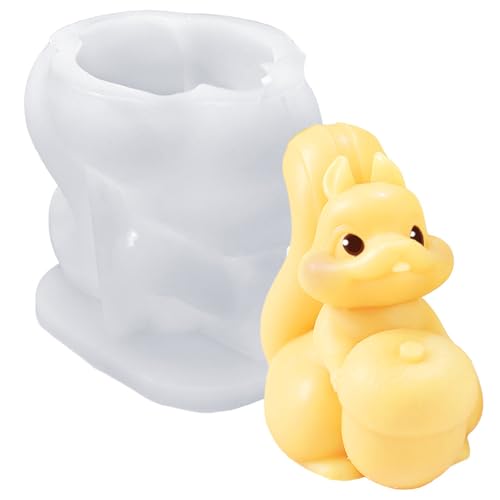 Ywmsfl 3D Squirrels Silicone Moulds Animal Molds Epoxy Resin Molds Handmade Soap Molds Plasters Molds for Making