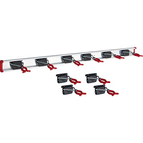 Bruns Gerätehalter Schiene 100 cm + 10 Halter für Garten Geräte Werkstatt Besen Bruns Gerätehalter Schiene 100 cm + 10 Halter für Garten Geräte Werkstatt Besen