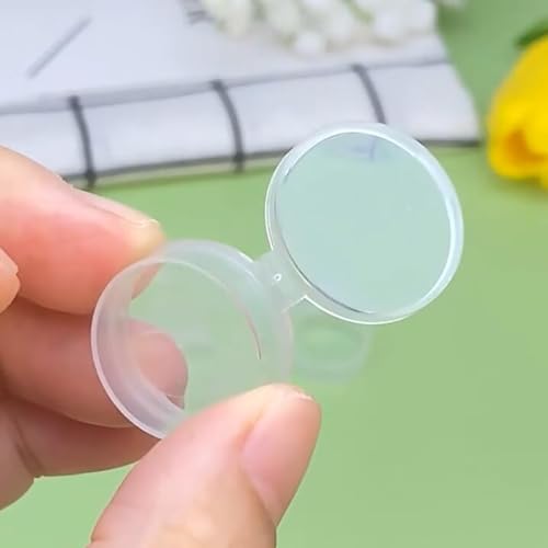 Image of 0.034 oz Mini Clear Plastic Round Storage Jars for Beads (0.75 x 0.28 inch), Buttons, Small Jewelry Findings (24 Pack)