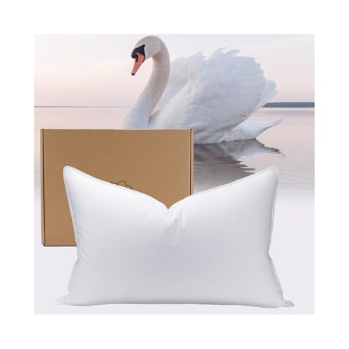 100% Natural White Goose Down Pillow Pack of 1, Standard Size- Medium - image 1
