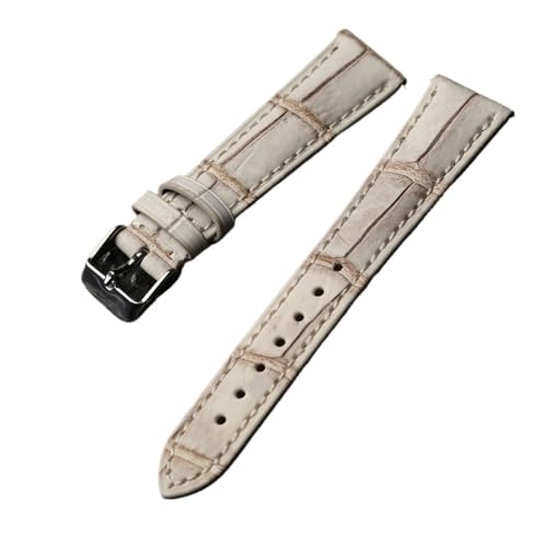Bracelet de montre en cuir blanc fait main vintage, l'âme de l'artisanat à votre poignet