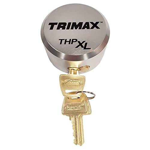 Image of Trimax, (THPXLALSV, Silver, Solid Aluminum Hockey Puck Internal Shackle Lock, Universal Fit