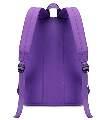 Abshoo Lightweight Casual Unisex Backpack For School Solid Color Boobags (Purple) #TOP4