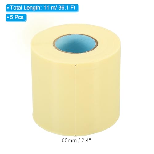 Image of PATIKIL 2.4 inch x36.1ft Pipe Wrapping Tape, 5 Pack PVC Duct Tape Pipes Insulation Air Conditioner Tube Wrap Waterproof Non Adhesive for HVAC Electrical Beige