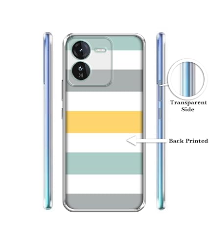 Image of Casotec Line Texture Printed Silicon Soft TPU Back Case Cover for iQOO Z9 5G