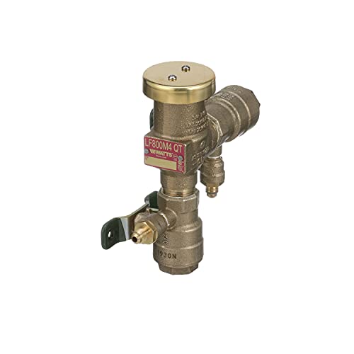 Watts Lf800M4-Qt 3/4 Inch Anti-Siphon Pressure Vacuum Breaker Backflow Preventer, Quarter Turn Shutoff, Tee Handles, Bronze #TOP7