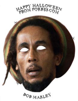 FoxyPrintingBob Marley Celebrity Cardboard Party Face Mask Fancy Dress