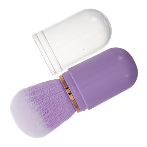 Didiseaon Retractable Blush Brush Mini Portable Makeup Powder Brush for Cheeks Travel-sized Blush Brush Cover Mini Makeup Tool Set