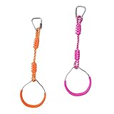 KOMBIUDA 2piezas Anillas Coloreadas para Entrenamiento Suspensión De Agarre Antideslizante para Ejercicios De Fuerza y Flexiones para Mejorar La Fuerza del Tren Superior Agilidad Casa o