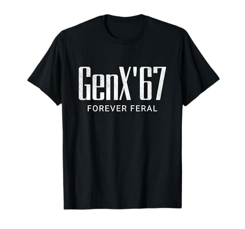 Gen X 1967 Forever Feral Gen Xer Nato 1967 Retro Vintage Maglietta