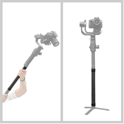 Image of Carbon Fiber Extension Pole 35cm - Professional Stabilizer Monopod Stick with 1 /4 inch Screw Mount for Camera, Mobile Holder & Action Cameras (Stabilizer Selfie Stick)