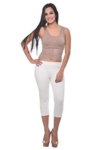 Image of Frenchtrendz Women's Cotton Modal Spandex Stretchable Slim Fit Jegging Capris