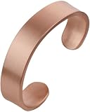 DEMMEX 3mm Thick Solid Copper Bracelet for Men & Women – 100% Pure, Raw, Uncoated Brushed Matte Copper Cuff – No Magnets – Heavy Gauge Thickest of Its Kind – Handmade in Turkey