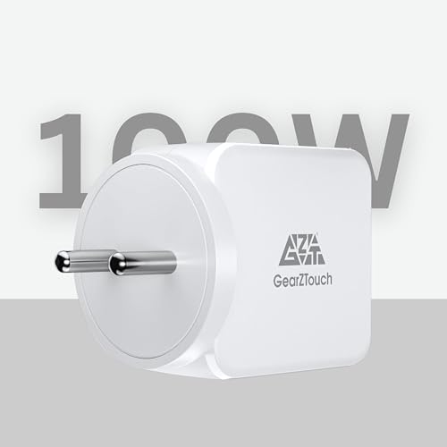 Image of GEARZTOUCH 100W SuperVOOC Power Adapter with Red Cable- Ultra Fast SuperVOOC Quick Flash Charger Compatible with 12 /12R /11 /11R /10 /10R, Nord CE 3 Lite 5G, Nord 2T 5G, Nord CE 2 Lite 5G, Nord 5G(White)