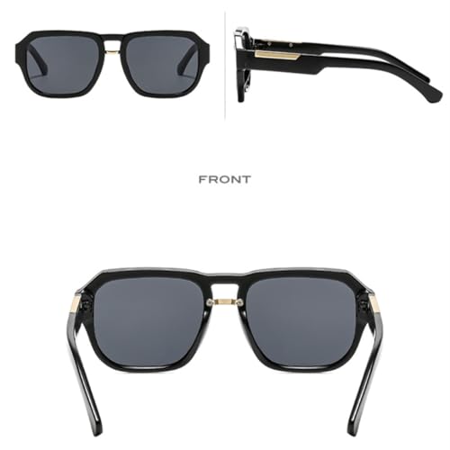 Lunettes de soleil vert et orange au design double pont unique