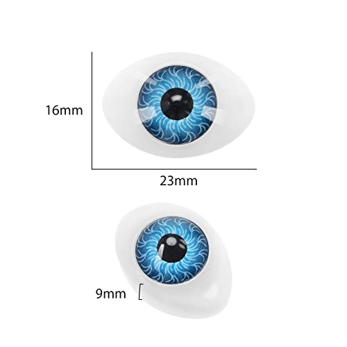 The Lord of the Tools 16Pcs Oval Flat Hollow Plastic Eyes Colourful Toy Eyes Puppet Doll Bear Craft Eyes Toys Decorative Accessories for DIY Making Big Size - Image 4