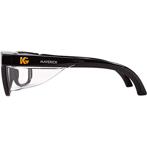 Kleenguard™ V30 Maverick Eye Protection (49309), With Kleenvision™ Anti-Fog Coating, Clear Lenses, Black Frame (Qty 1) #TOP1