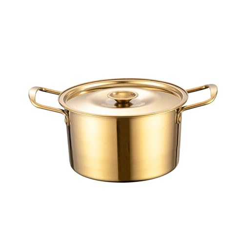 budiniao Utensilios de cocina coreanos multiusos para fideos, sopas, difíciles de romper, ligeros y prácticos. Olla para fideos ramen coreanos con tapa,