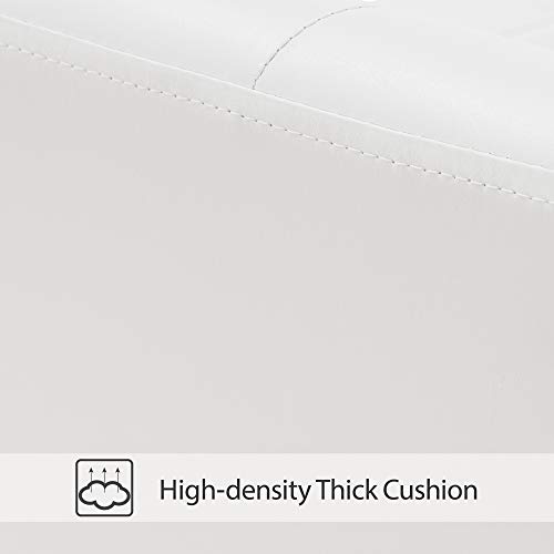 BarberPub Salon Chair for Hair Stylist, Hydraulic Barber Styling Chair, Beauty Spa Equipment 8813 (6\" Seat Height Adjustment) (White) - Thumbnail 4