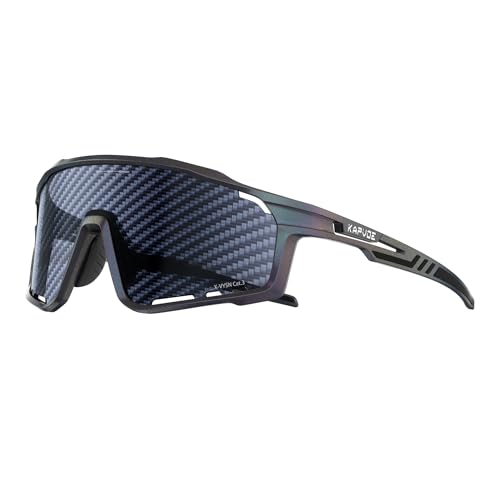 Image of KAPVOE 3 Lens & Polarized Cycling Sunglasses Men Women MTB Running K76 | 3-lens and polarized sports eyewear for men and women, designed for cycling, MTB, running and fishing